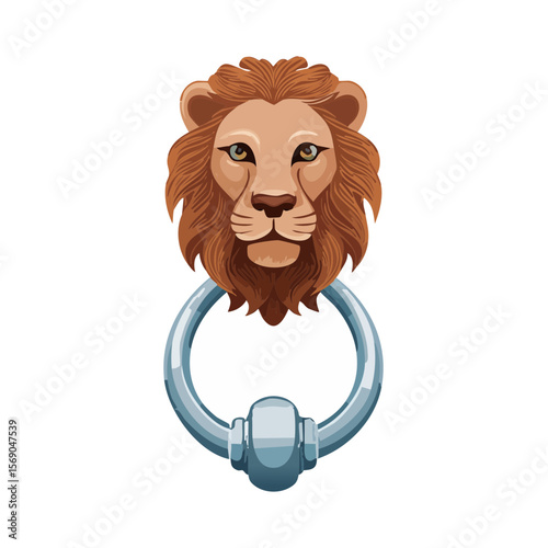 Lion Door Knocker SVG Image for Crafts and Decor