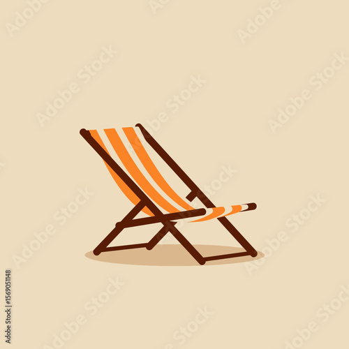 Vector illustration of a beach chair
