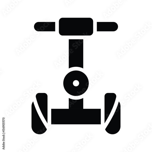 Well designed glyph icon of self-balancing segway icon