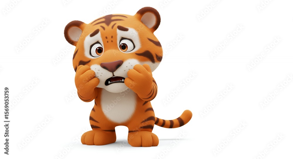 Cartoon tiger character animated animal illustration Cartoon tiger character animated animal illustration