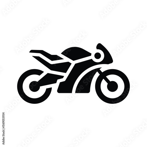 A captivating glyph icon of stylish motorbike icon