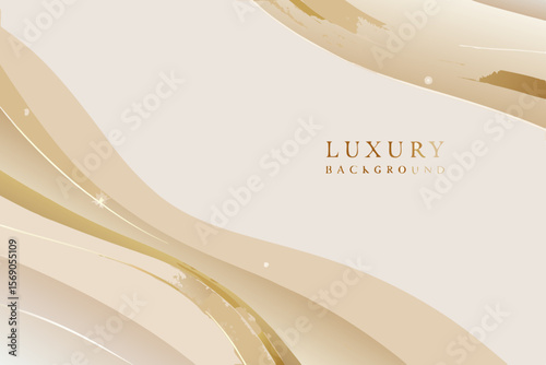 Elegant gold and beige flowing waves with subtle texture and sparkle