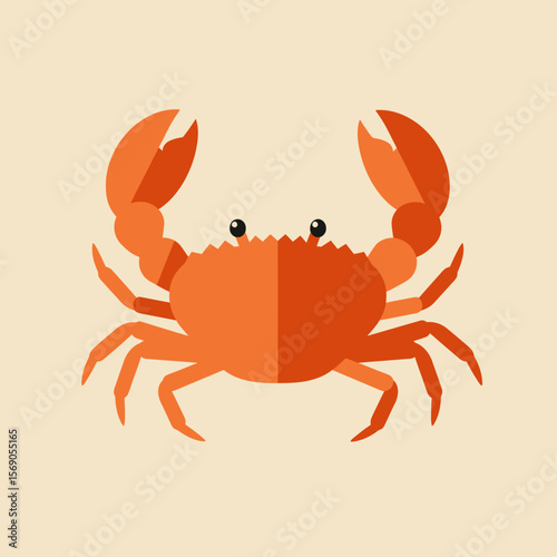 vector illustration of a crab