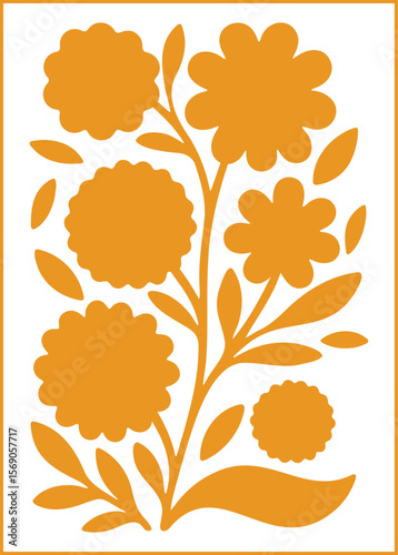 Trendy floral illustration ideal for poster, card, cover, banner or background. Vector illustration
