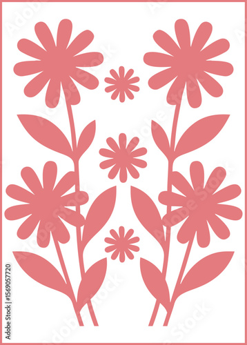Trendy floral illustration ideal for poster, card, cover, banner or background. Vector illustration