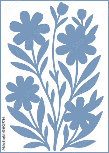 Trendy floral illustration ideal for poster, card, cover, banner or background. Vector illustration