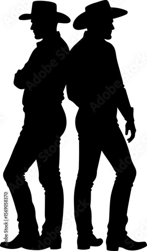 vector illustration of a cowboy, hat, cowboy, people, person, gun, face, old, black, western, boy, gangster, men, handsome, beauty, vector, one, silhouette, senior, fashion