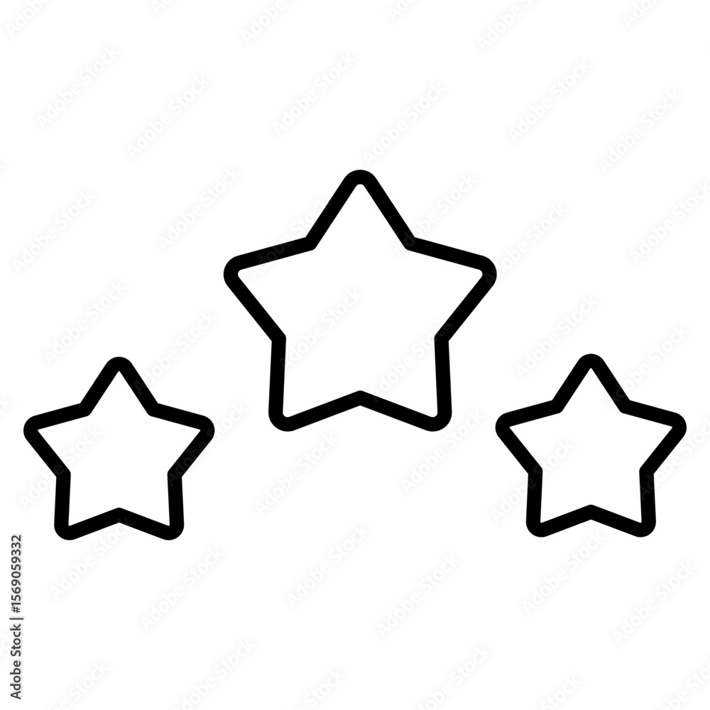 Three stars rating. rate stars - best, top black concept abstract vector illustration Three stars rating. rate stars - best, top black concept abstract vector illustration