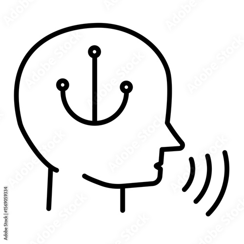 Smart chip line icon, concept sign, outline vektor ilustrasi, simbol linear