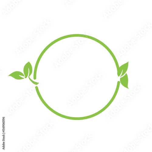 circle green leaf icon