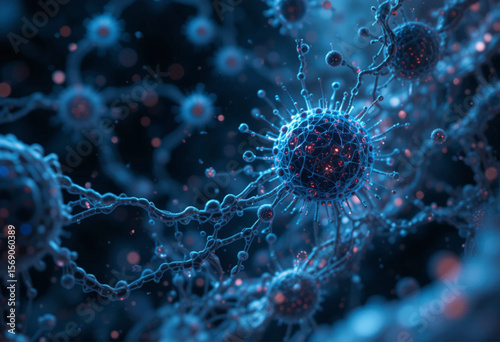 Futuristic nanobots repairing human cells inside the bloodstream