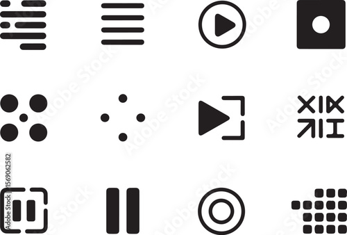 Play Pause Stop Vector Icons Pack

