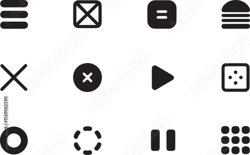 Play Pause Stop Vector Icons Pack

