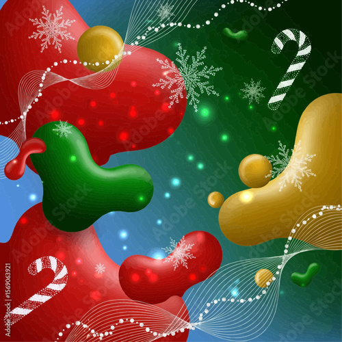 christmas tree with balls background