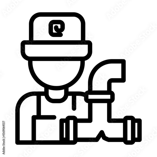 plumber Line Icon