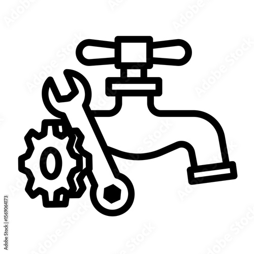 plumber Line Icon