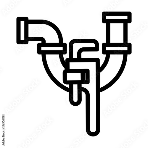 plumber Line Icon