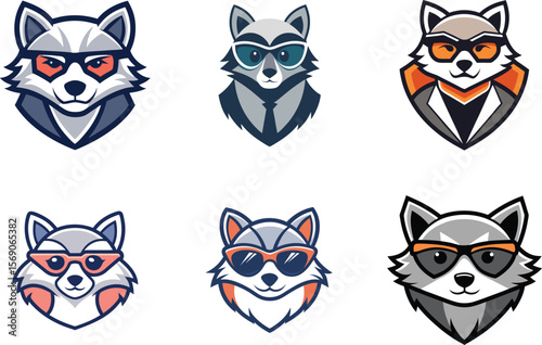 Cool Raccoon Mascot Designs Perfect for Branding Logos and Company Identity  A Set of Six Unique Scalable Graphics
