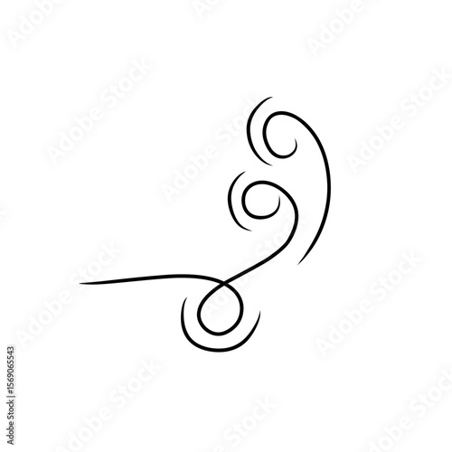 doodle wind gust illustration