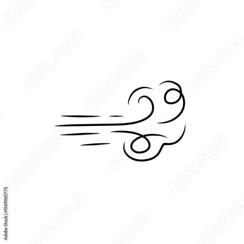 doodle wind gust illustration