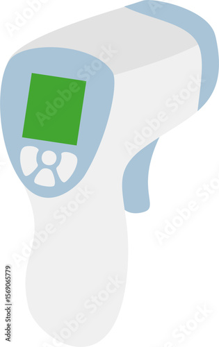 Infrared digita thermometer vector illustration