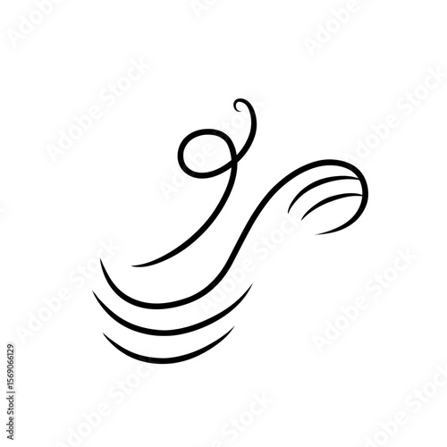 doodle wind gust illustration