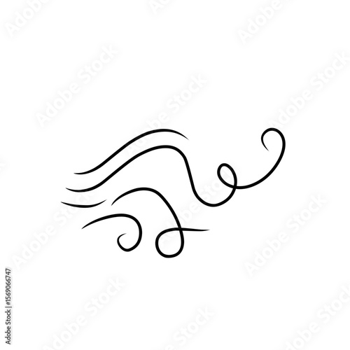doodle wind gust illustration