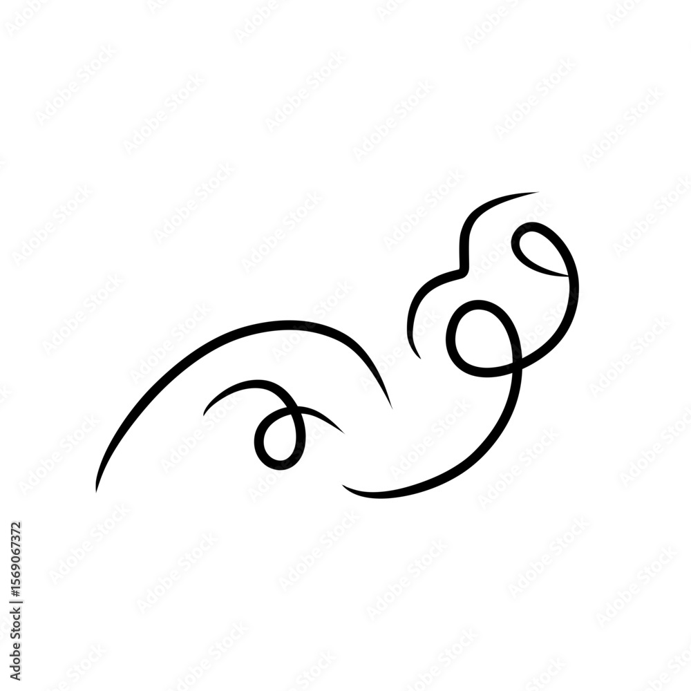 Fototapeta premium doodle wind gust illustration