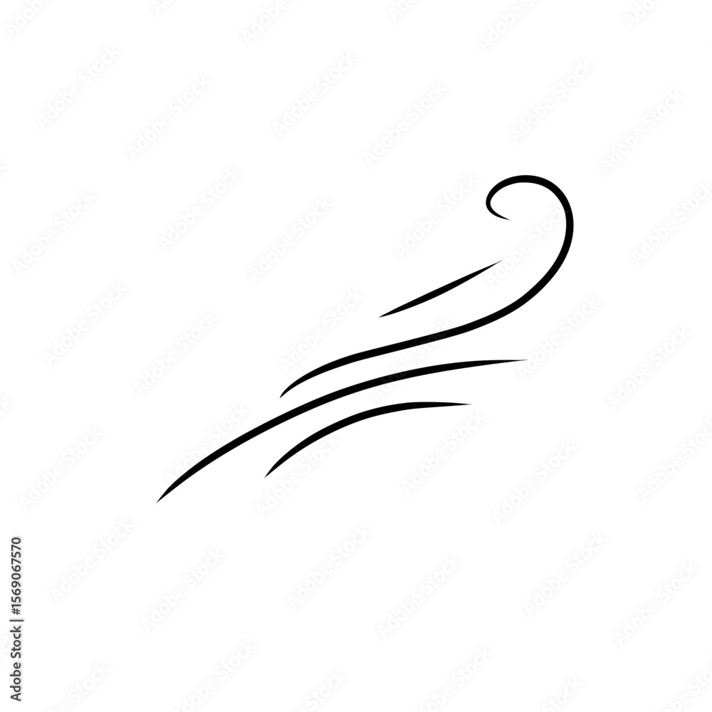 Obraz premium doodle wind gust illustration