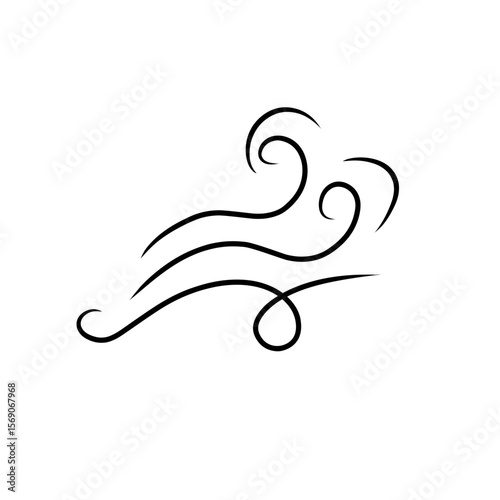 doodle wind gust illustration