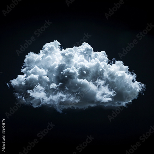 White fluffy cumulus clouds