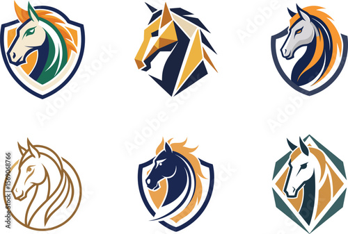 Elegant Horse Head Logo Designs Perfect for Branding Equestrian Businesses and Sporting Teams