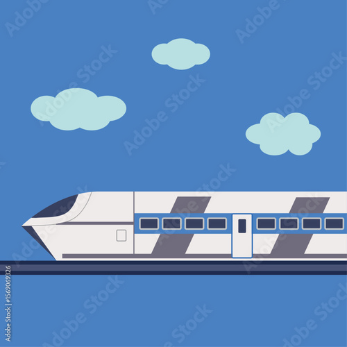 High-Speed Train Illustration