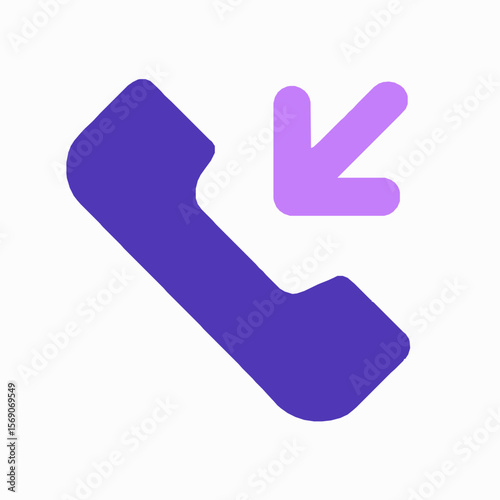 Incoming call illustration representing receiving or answering phone call with modern design