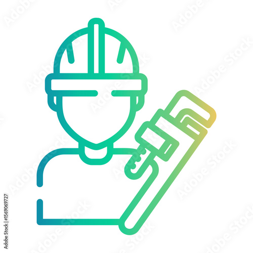 plumber Line Gradient Icon