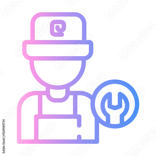 plumber Line Gradient Icon