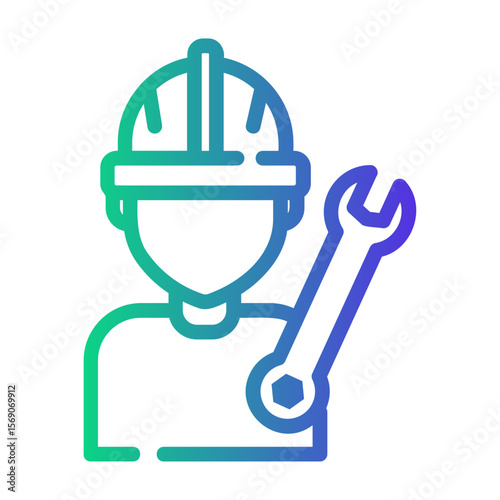 plumber Line Gradient Icon