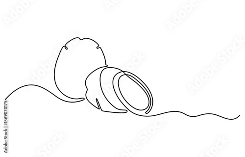 potato continuous one line drawing, Potatoes vector illustration. One line drawing art illustration with lettering organic potatoes, One line drawing art illustration with lettering organic potatoes