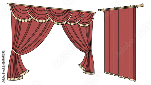 Shop elegant red curtain designs for living room and bedroom window treatments online at affordable prices