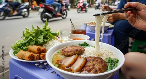 Vietnam: Hanoi Bun Cha Street Eatery