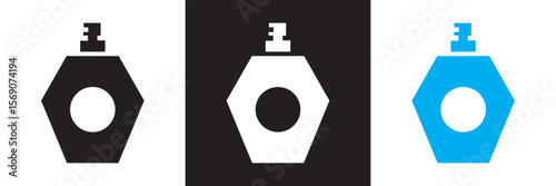 Perfume and scent icon . Symbols beauty, fume, edit, , fresh and more. Scent icon set. Isolated on white and black background. EPS 10