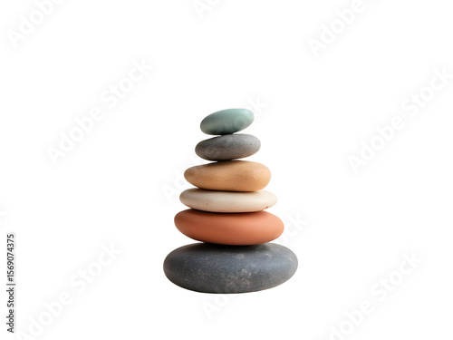 Wallpaper Mural Carefully Balanced Stack of Smooth River Stones on Black Background Six Stones in Earthy Tones Teal and Gray Stones Included Natural Rock Formation Zen Concept Torontodigital.ca