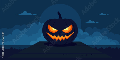 halloween pumpkin on a dark background