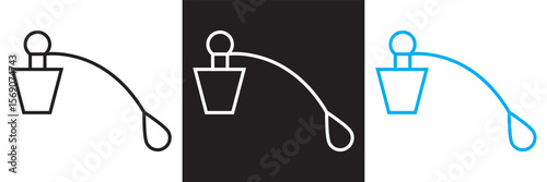 Perfume and scent icon . Symbols beauty, fume, edit, , fresh and more. Scent icon set. Isolated on white and black background. EPS 10
