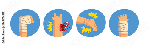 Human Body Physical Injury and Wound Vector Set