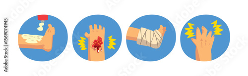 Human Body Physical Injury and Wound Vector Set