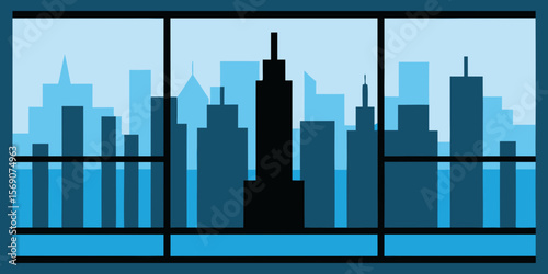 New York City's urban skyline at night, showcasing iconic skyscrapers and architectural reflections