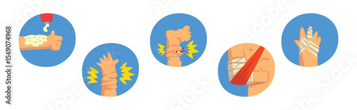 Human Body Physical Injury and Wound Vector Set