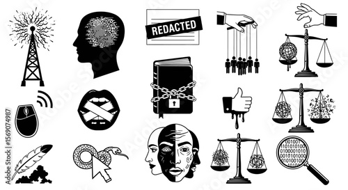Censorship with information control, and manipulation vector.
