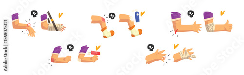 Human Body Physical Injury and Wound Vector Set